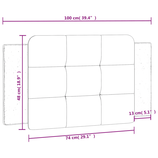 vidaXL Almofadão de cabeceira Zadar 100 cm couro artificial castanho vidaXL Almofadão de cabeceira Zadar 100 cm couro artificial castanho