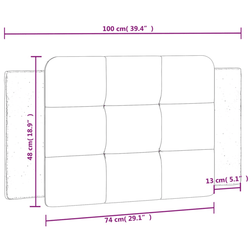 vidaXL Almofadão de cabeceira Zadar 100 cm couro artificial preto vidaXL Almofadão de cabeceira Zadar 100 cm couro artificial preto