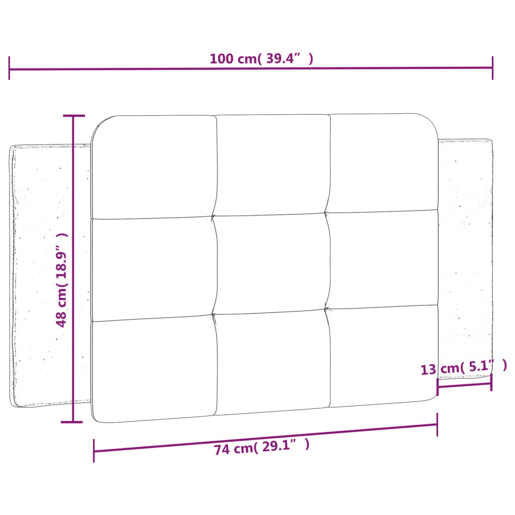 vidaXL Almofadão de cabeceira Zadar 100 cm couro artificial preto e branco vidaXL Almofadão de cabeceira Zadar 100 cm couro artificial preto e branco
