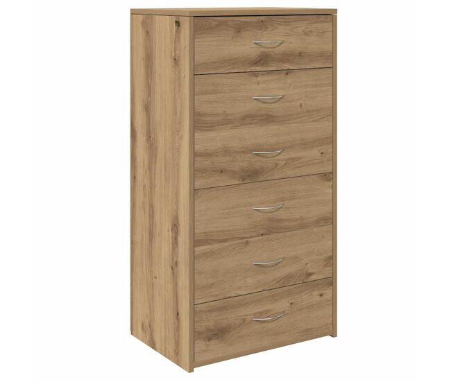 Vidaxl aparador 6 cajones contrachapada color 50x34x96 cm