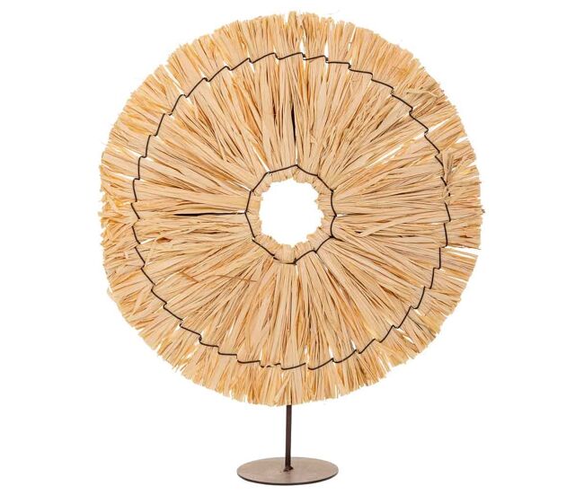 Figura decoración de fibra natural marrón 31x02x36