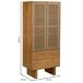 Armario de madera y cuerda trenzada Armario de madera y cuerda trenzada Marron