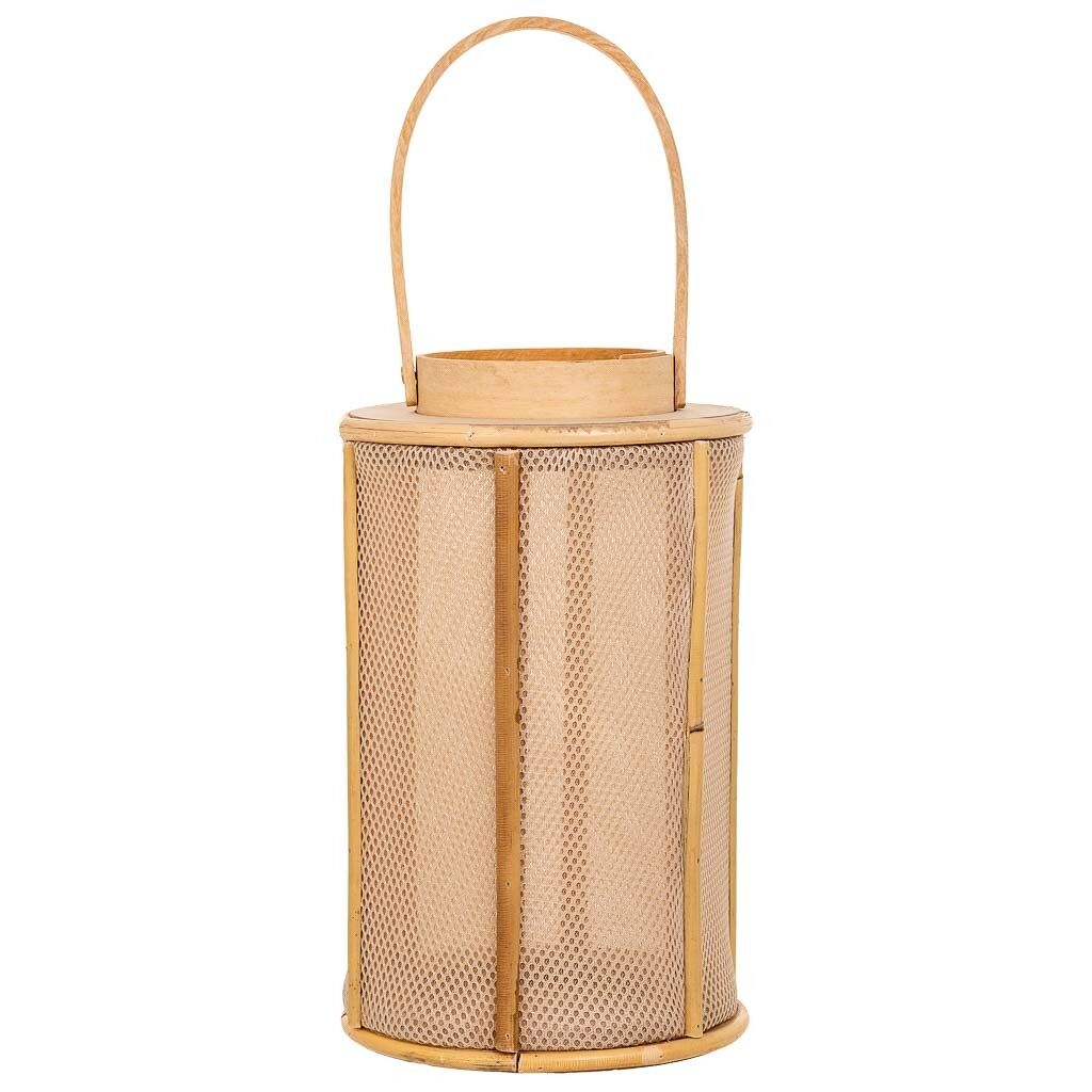 Farol de madera y bambú