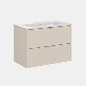 Móvel de toucador individual Alba Cachemire 80cm com lavatório embutido