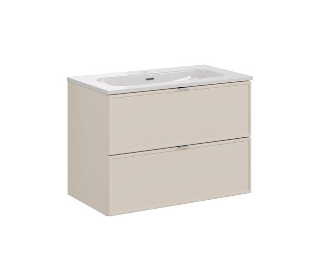 Mueble lavabo individual encastrado 80cm alba cachemira