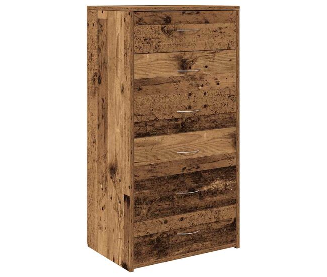 Vidaxl aparador con 6 cajones madera contrachapada 50x34x96 cm