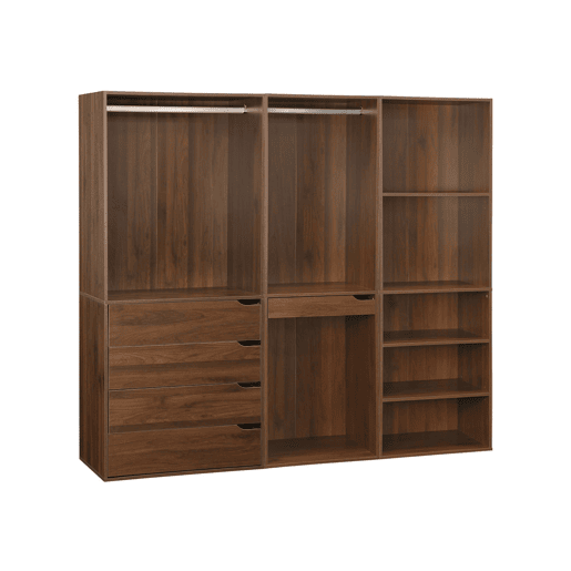 Kit de roupeiro modular com 3 elementos, Modulo, Madeira de nogueira, 200x45x180 cm