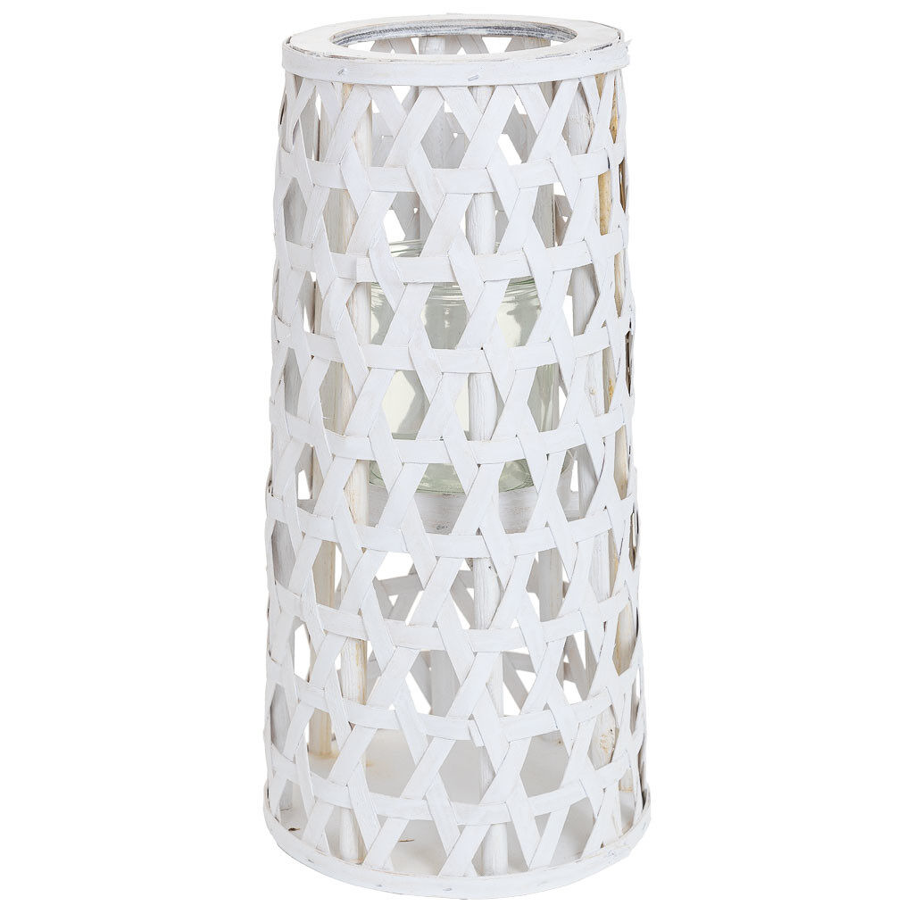 Farol portavelas de madera