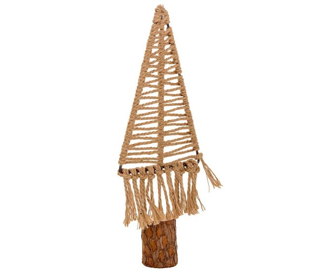 árbol decorativo de algodón trenzado marrón 13x01x37.5