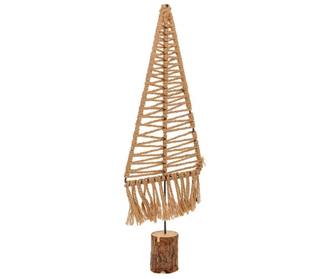 árbol decorativo de algodón trenzado marrón 15x01x44