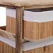 Cajonera de madera con 3 cajones de bambu forrados Cajonera de madera con 3 cajones de bambu forrados Blanco