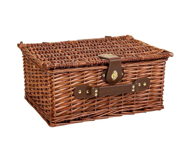 Cesta de picnic marrón 40x28x20