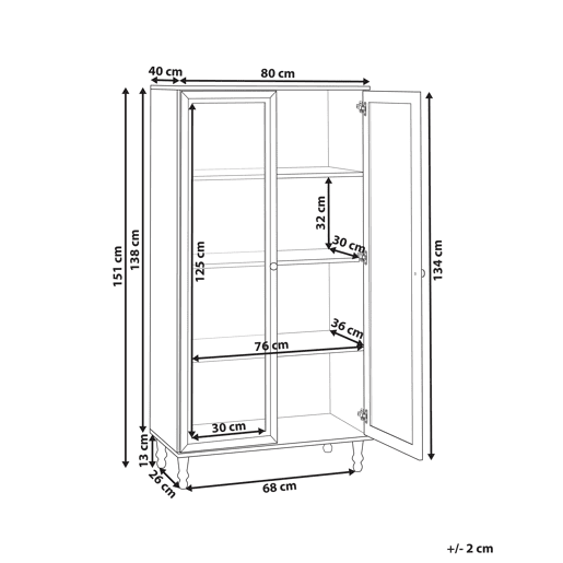 Armário expositor TINGLEDALE 80 cm Branco Armário expositor TINGLEDALE 80 cm Branco