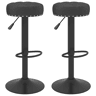 vidaXL Bancos de bar 2 pcs veludo preto