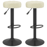 vidaXL Bancos de bar 2 pcs veludo creme