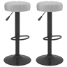 vidaXL Cadeiras de bar 2 pcs veludo cinzento
