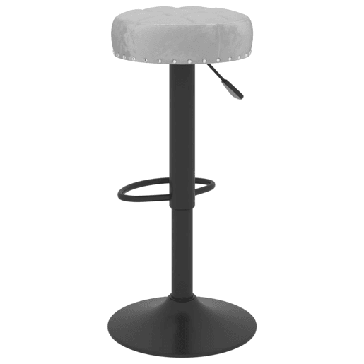 vidaXL Cadeiras de bar 2 pcs veludo cinzento