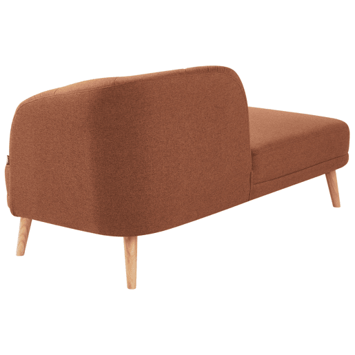 Chaise longue à direita TANLAY Tecido Castanho dourado