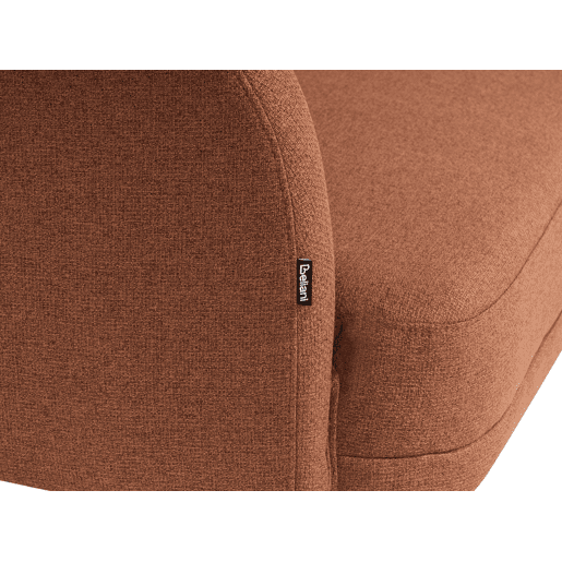 Chaise longue à direita TANLAY Tecido Castanho dourado