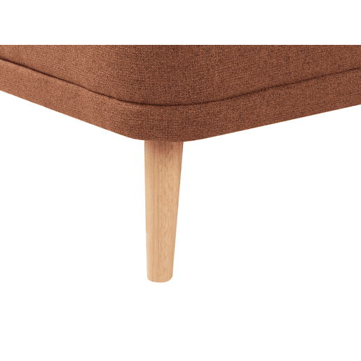 Chaise longue à direita TANLAY Tecido Castanho dourado