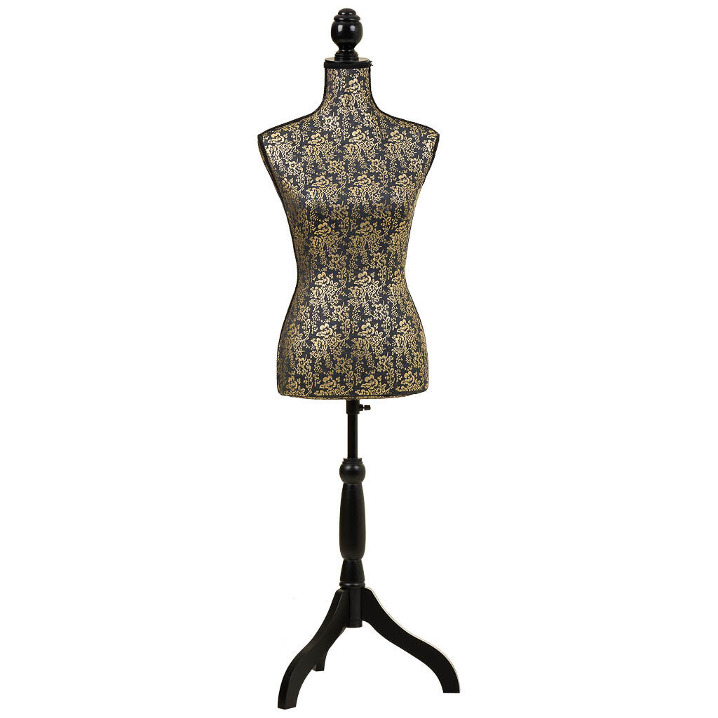 Maniquí de madera y espuma forrado de tela