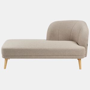 Chaise longue à direita TANLAY Tecido Castanho claro