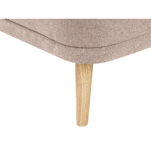 Chaise longue à direita TANLAY Tecido Castanho claro