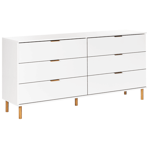 Cómoda 6 gavetas WALPOLE Branco Cómoda 6 gavetas WALPOLE Branco