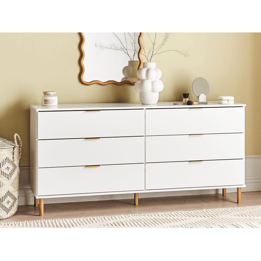 Cómoda 6 gavetas WALPOLE Branco Cómoda 6 gavetas WALPOLE Branco
