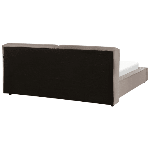 Cama Tecido LINARDS 180 x 200 cm Castanho claro
