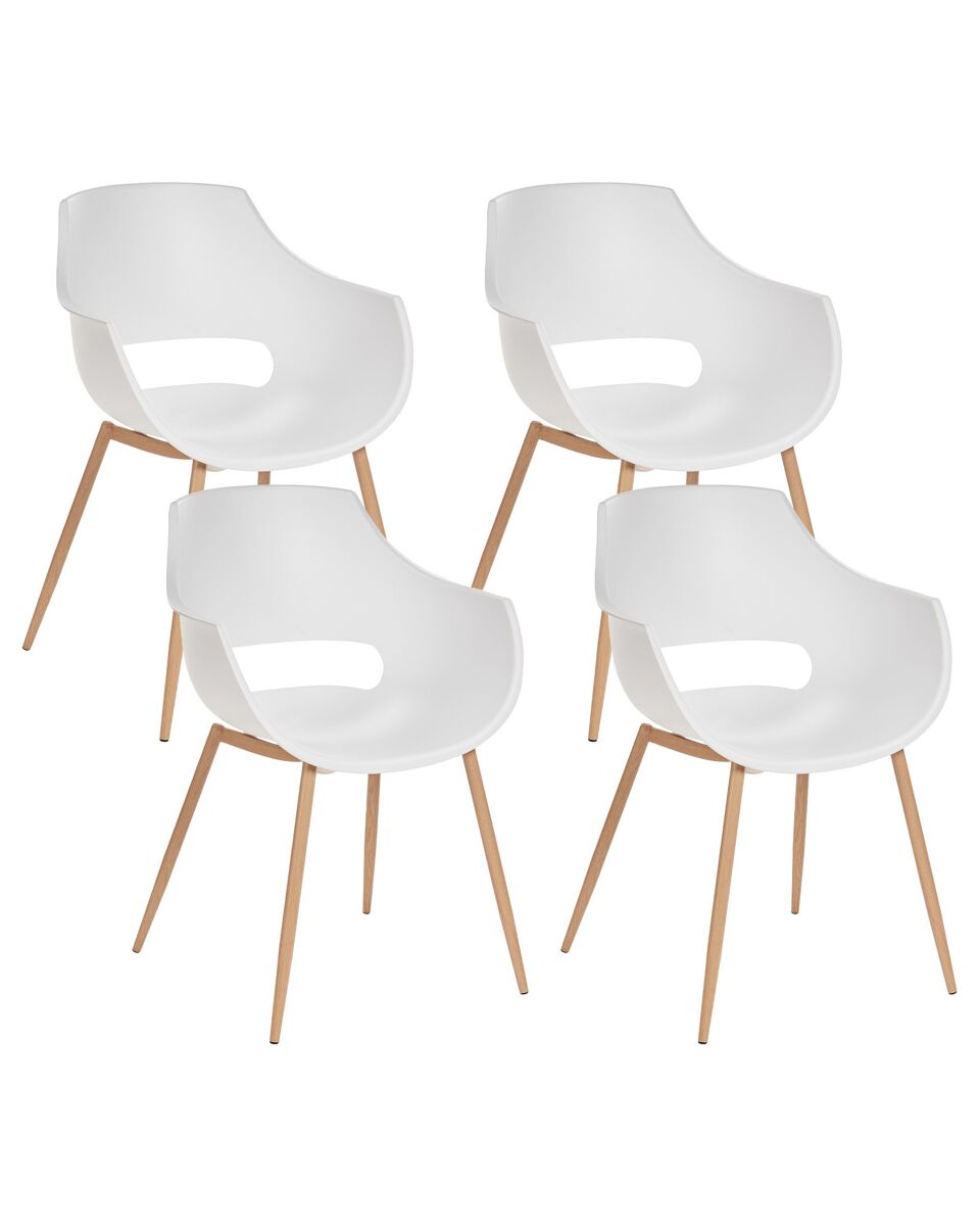 Beliani Silla de comedor MILLERS Blanco