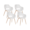Conjunto de 4 cadeiras de jantar MILLERS Branco