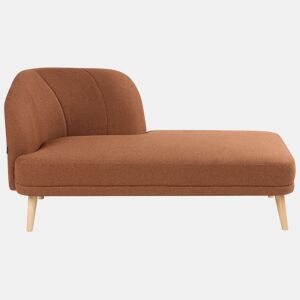 Chaise longue à esquerda TANLAY Tecido Castanho dourado