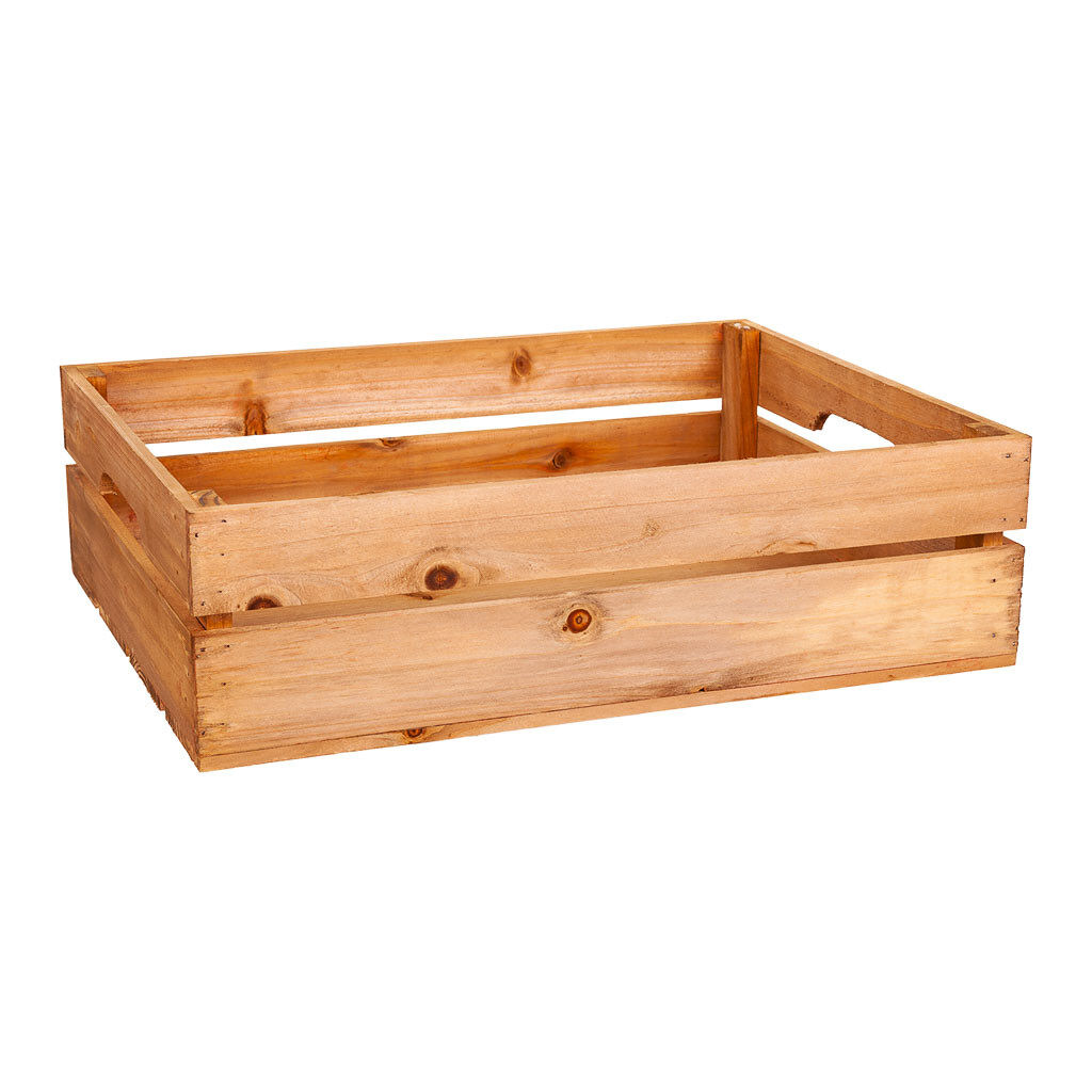 Cajón de madera marrón 44x34x12,5