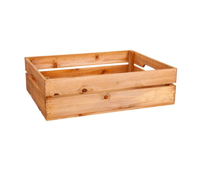 Cajón de madera marrón 44x34x12,5