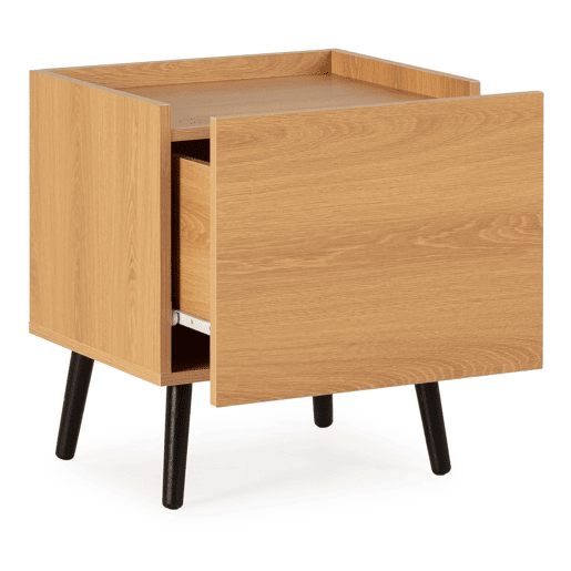 Mesa de cabeceira Siren 1 gaveta cor Carvalho