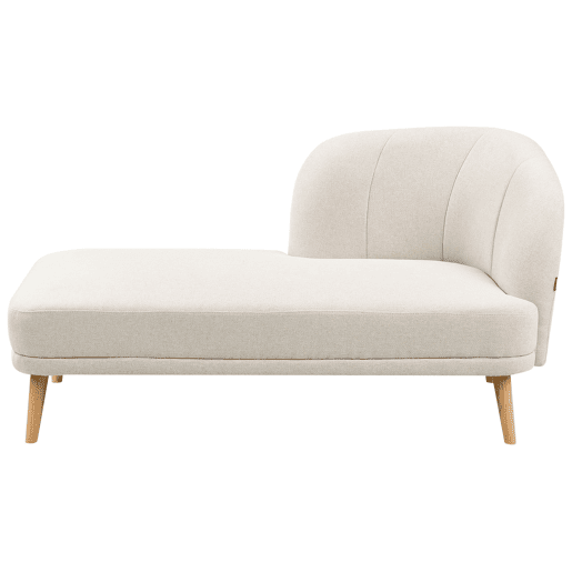 Chaise longue à direita TANLAY Tecido Creme claro