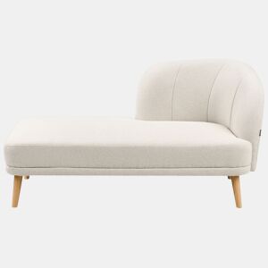 Chaise longue à direita TANLAY Tecido Creme claro