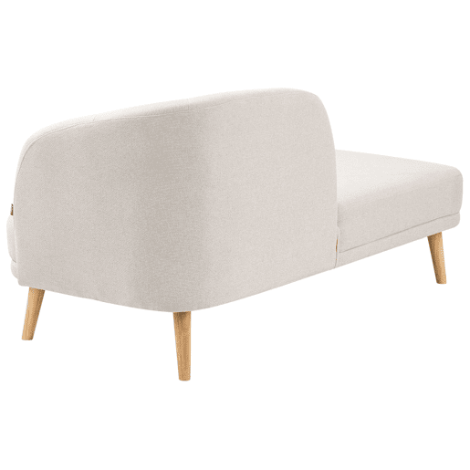 Chaise longue à direita TANLAY Tecido Creme claro