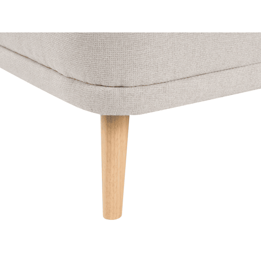 Chaise longue à direita TANLAY Tecido Creme claro