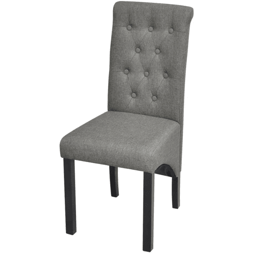 vidaXL Cadeiras de jantar 2 pcs tecido cinzento-claro vidaXL Cadeiras de jantar 2 pcs tecido cinzento-claro