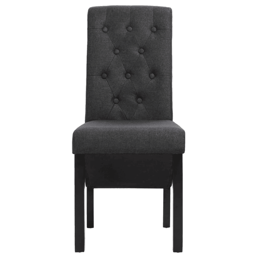 vidaXL Cadeiras de jantar 2 pcs tecido cinzento-escuro vidaXL Cadeiras de jantar 2 pcs tecido cinzento-escuro