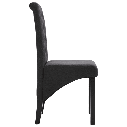 vidaXL Cadeiras de jantar 2 pcs tecido cinzento-escuro vidaXL Cadeiras de jantar 2 pcs tecido cinzento-escuro