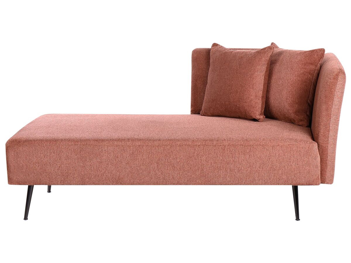 Beliani Chaise longue derecho Poliéster RIOM Rojo