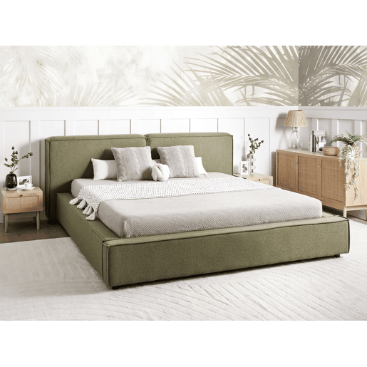 Cama Tecido LINARDS 180 x 200 cm Verde