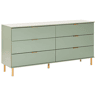 Cómoda 6 gavetas WALPOLE Verde