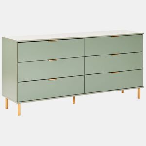 Cómoda 6 gavetas WALPOLE Verde