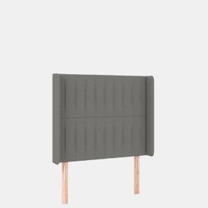 vidaXL Cabeceira de cama c LED tecido 93x16x118128 cm cinza-escuro