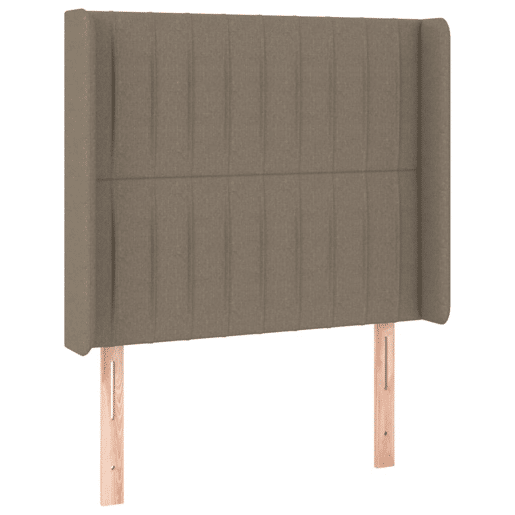 vidaXL Cabeceira cama c LED tecido 83x16x118128 cm cinza-acastanhado