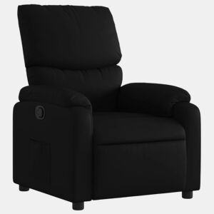 vidaXL Poltrona reclinável couro artificial preto